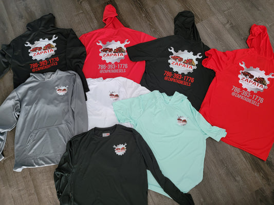 Custom Dry Fit Hodded Long Sleeve Shirt