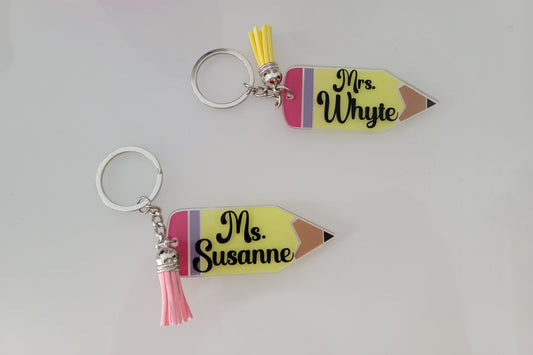 Teacher Pencil Keychain