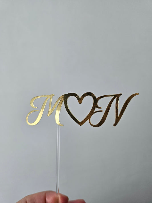 Simple Name Cake Topper Elegant