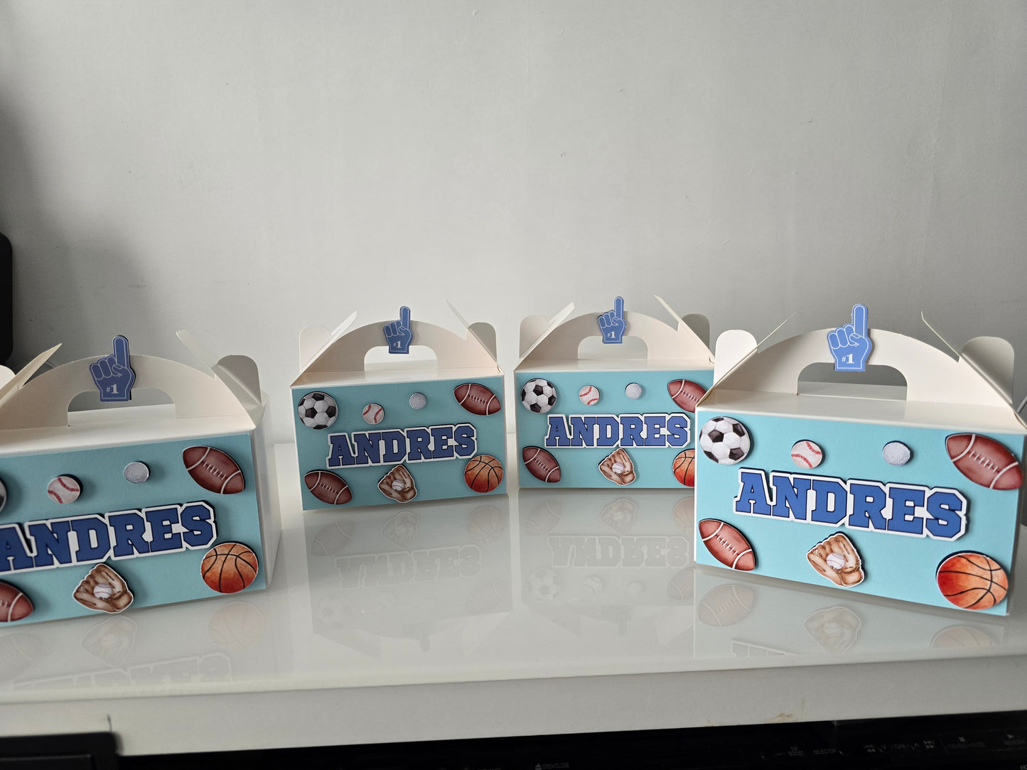 Custom 3D Gable Boxes, Favor Box, Treat Box - Set of 12