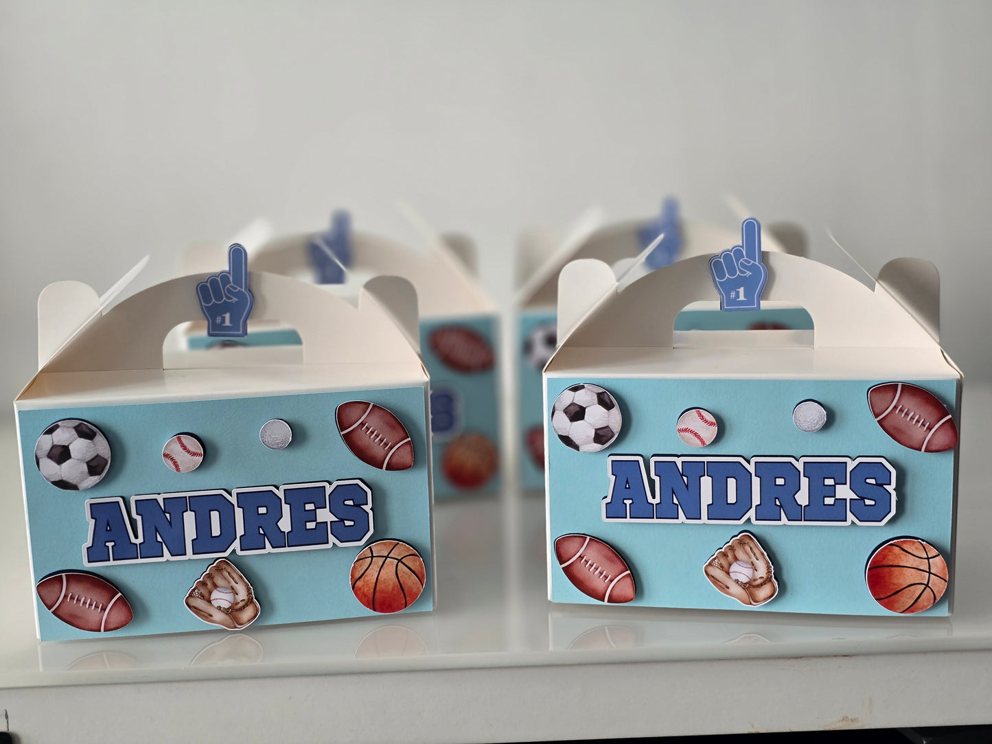 Custom 3D Gable Boxes, Favor Box, Treat Box - Set of 12