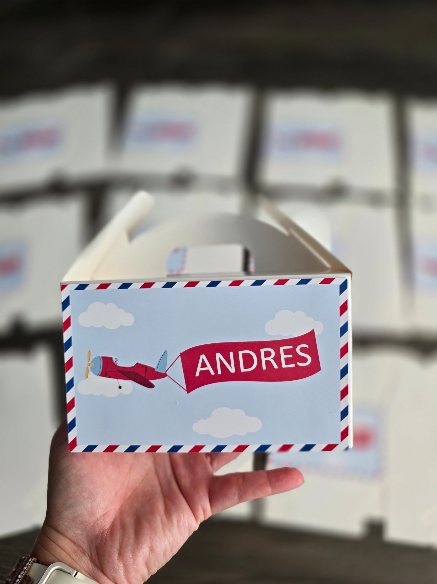 Custom 3D Gable Boxes, Favor Box, Treat Box - Set of 12