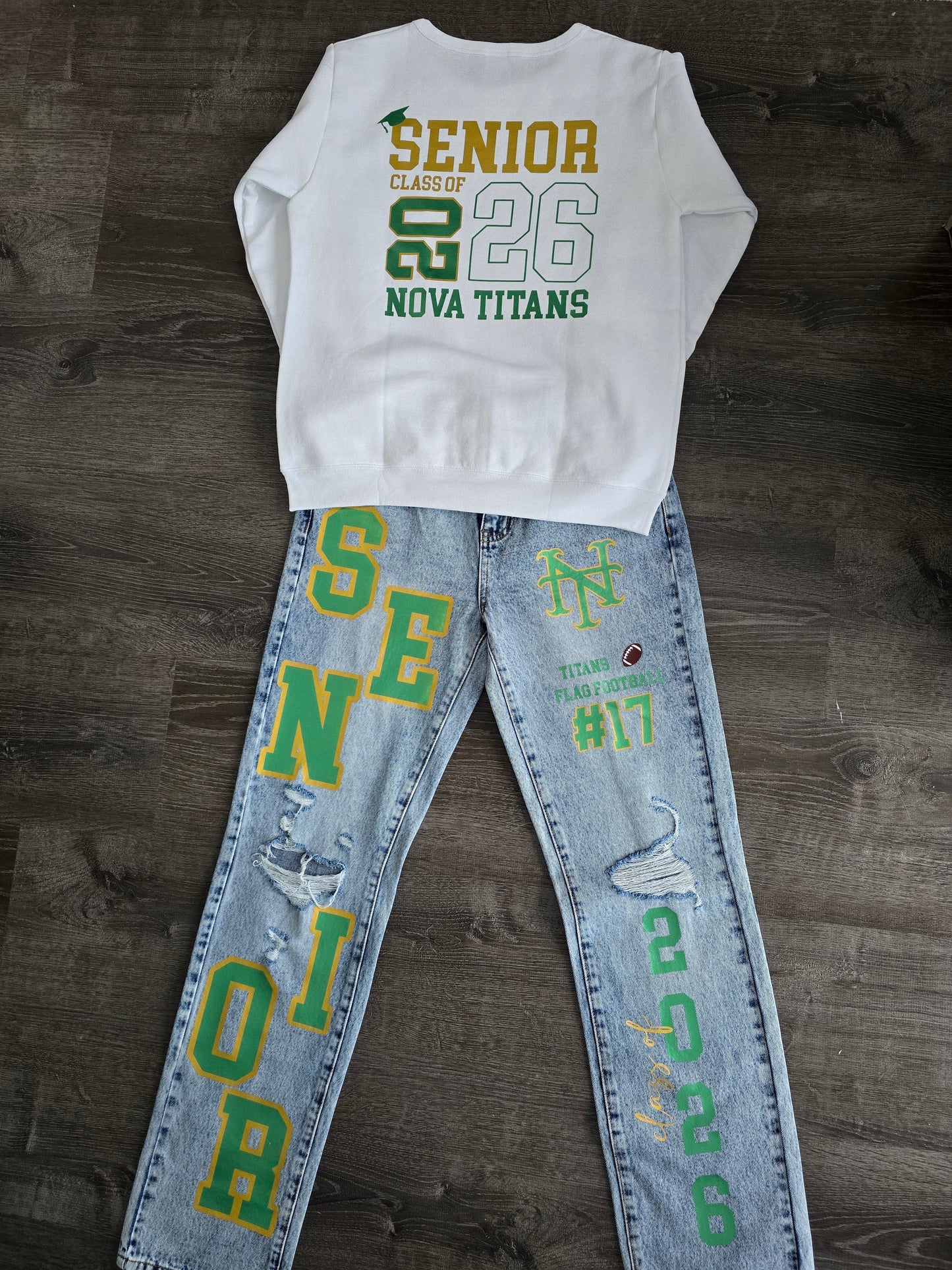 Custom Senior 2026 Sets, Senior Jeans, Senior Sweater, Senior Corset