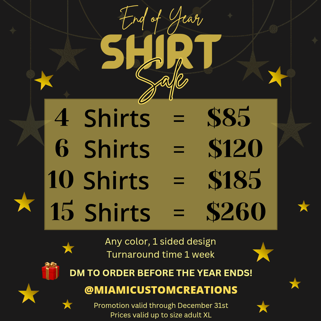 End of Year Shirt Sale