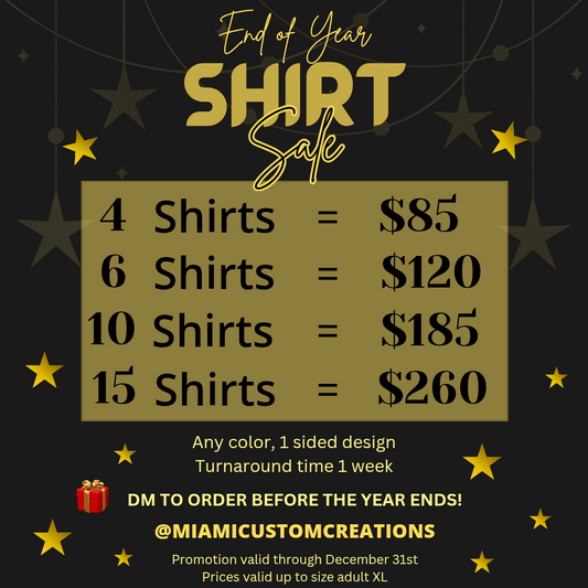 End of Year Shirt Sale