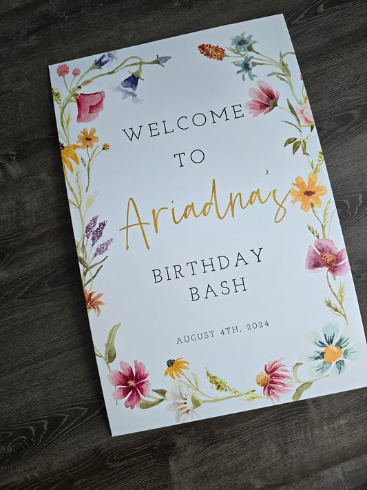 Foam Board Party Displays Welcome Sign