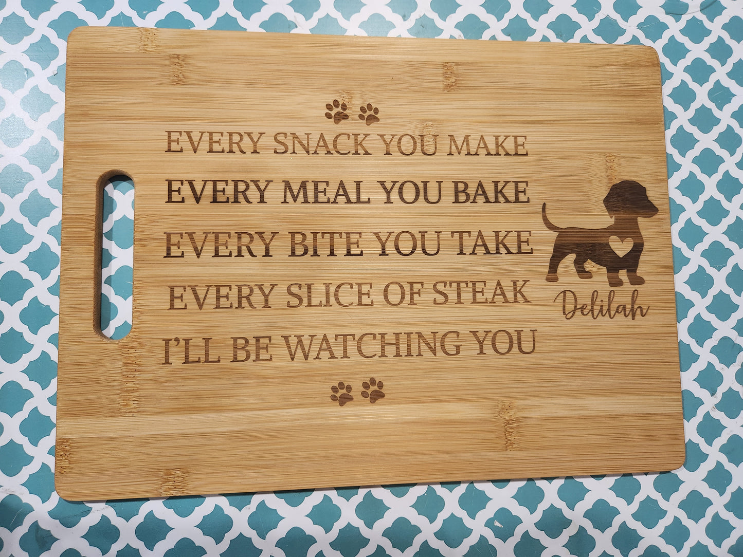 Engraved Bamboo Cutting Board