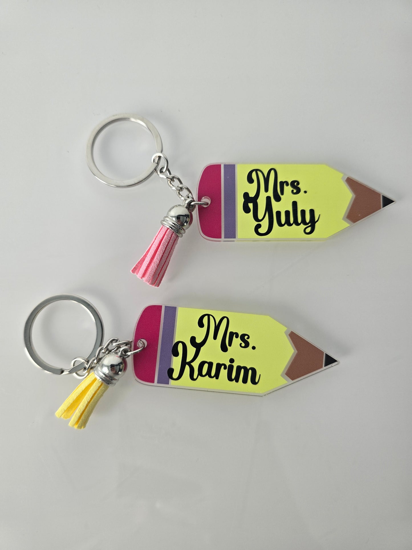 Teacher Pencil Keychain