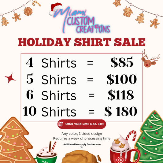 Holiday Shirt Sale