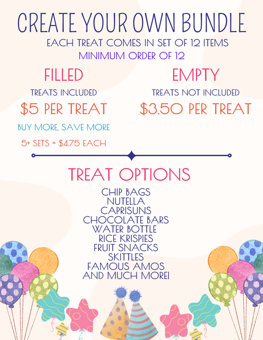 Custom Party Treats Favors