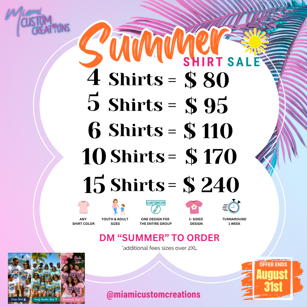 Summer Shirt Sale Custom Shirts Vacation Shirts