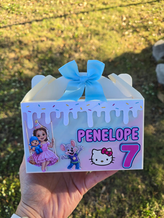 Custom Gable Boxes for Birthdays Party Favors- Personalized Gift Boxes